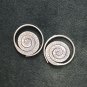FINE SILVER EARRINGS CRAFT VINTAGE WOMEN DANGLES 7g ROUND SPIRAL #REE75