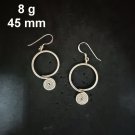 FINE SILVER EARRINGS CRAFT VINTAGE DANGLES 8g Chic Circles filigree #RE285