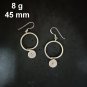 FINE SILVER EARRINGS CRAFT VINTAGE DANGLES 8g Chic Circles filigree #RE285