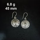 FINE SILVER EARRINGS CRAFT VINTAGE DANGLES 6g Glistening Shadows #RE284