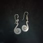 FINE SILVER EARRINGS CRAFT VINTAGE DANGLES 6g MINI ETHNIC SPIRAL #RE178
