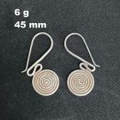 FINE SILVER EARRINGS NO STONE CRAFT VINTAGE DANGLES 6g FILIGREE STYLE  #RE076