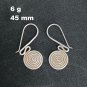 FINE SILVER EARRINGS NO STONE CRAFT VINTAGE DANGLES 6g FILIGREE STYLE  #RE076