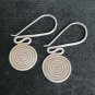 FINE SILVER EARRINGS NO STONE CRAFT VINTAGE DANGLES 6g FILIGREE STYLE  #RE076