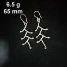 FINE SILVER EARRINGS CRAFT VINTAGE DANGLES 6g Horizons Artisan #RE294