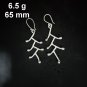 FINE SILVER EARRINGS CRAFT VINTAGE DANGLES 6g Horizons Artisan #RE294