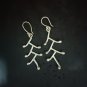 FINE SILVER EARRINGS CRAFT VINTAGE DANGLES 6g Horizons Artisan #RE294