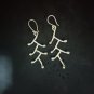 FINE SILVER EARRINGS CRAFT VINTAGE DANGLES 6g Horizons Artisan #RE294