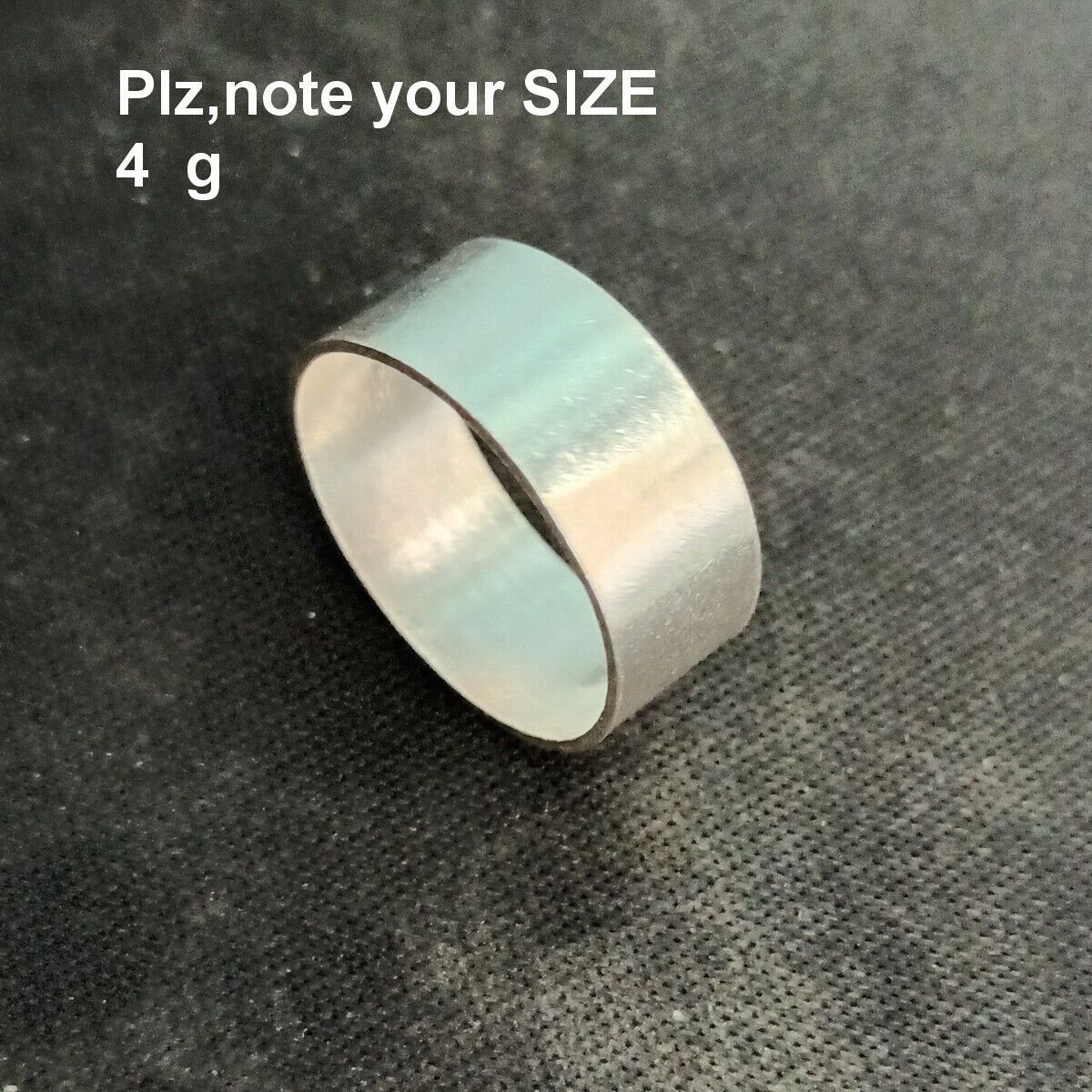FINE SOLID SILVER RING FIXED SIZE VINTAGE 4g PLAIN MINIMAL BAND #RR050