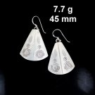 FINE SILVER EARRINGS CRAFT VINTAGE DANGLES 7g Rustic Grace Voyage #RE277