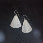 FINE SILVER EARRINGS CRAFT VINTAGE DANGLES 7g Rustic Grace Voyage #RE277