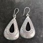 FINE SILVER EARRINGS NO STONE CRAFT VINTAGE DANGLES 9g TRIBAL DROP #REE55