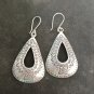 FINE SILVER EARRINGS NO STONE CRAFT VINTAGE DANGLES 9g TRIBAL DROP #REE55