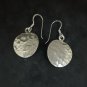 FINE SILVER EARRINGS CRAFT VINTAGE WOMEN DANGLES 5g HAMMERED DELIGHT #RE141
