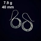 FINE SILVER EARRINGS CRAFT VINTAGE DANGLES 7g Curiosities Rustic spiral #RE288