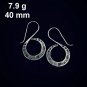 FINE SILVER EARRINGS CRAFT VINTAGE DANGLES 7g Curiosities Rustic spiral #RE288