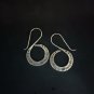 FINE SILVER EARRINGS CRAFT VINTAGE DANGLES 7g Curiosities Rustic spiral #RE288