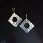 FINE SILVER EARRINGS CRAFT VINTAGE WOMEN DANGLES 8g HAMMERED MODERN #RE143
