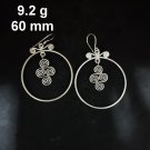 FINE SILVER EARRINGS CRAFT VINTAGE DANGLES 9g Timeless Artifacts hoop #RE297