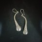 FINE SILVER EARRINGS CRAFT VINTAGE DANGLES 4g Intricate Enchanted #RE259