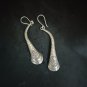 FINE SILVER EARRINGS CRAFT VINTAGE DANGLES 4g Intricate Enchanted #RE259