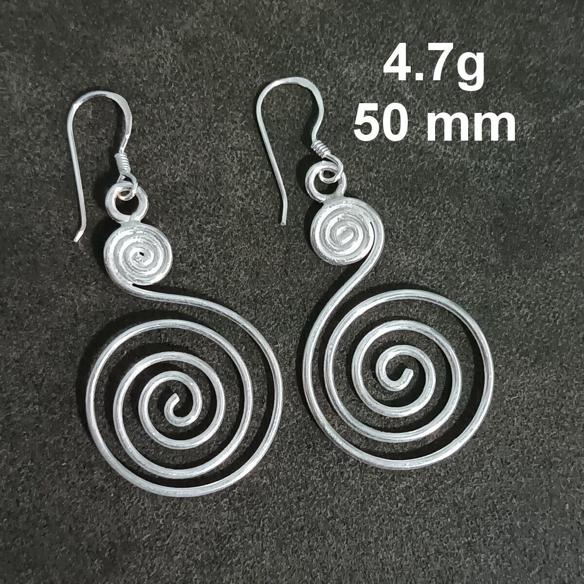 FINE SILVER EARRINGS CRAFT VINTAGE WOMEN DANGLES 4g FILIGREE FANTASY #RE111
