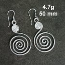 FINE SILVER EARRINGS CRAFT VINTAGE WOMEN DANGLES 4g FILIGREE FANTASY #RE111