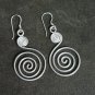 FINE SILVER EARRINGS CRAFT VINTAGE WOMEN DANGLES 4g FILIGREE FANTASY #RE111