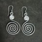 FINE SILVER EARRINGS CRAFT VINTAGE WOMEN DANGLES 4g FILIGREE FANTASY #RE111