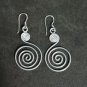 FINE SILVER EARRINGS CRAFT VINTAGE WOMEN DANGLES 4g FILIGREE FANTASY #RE111