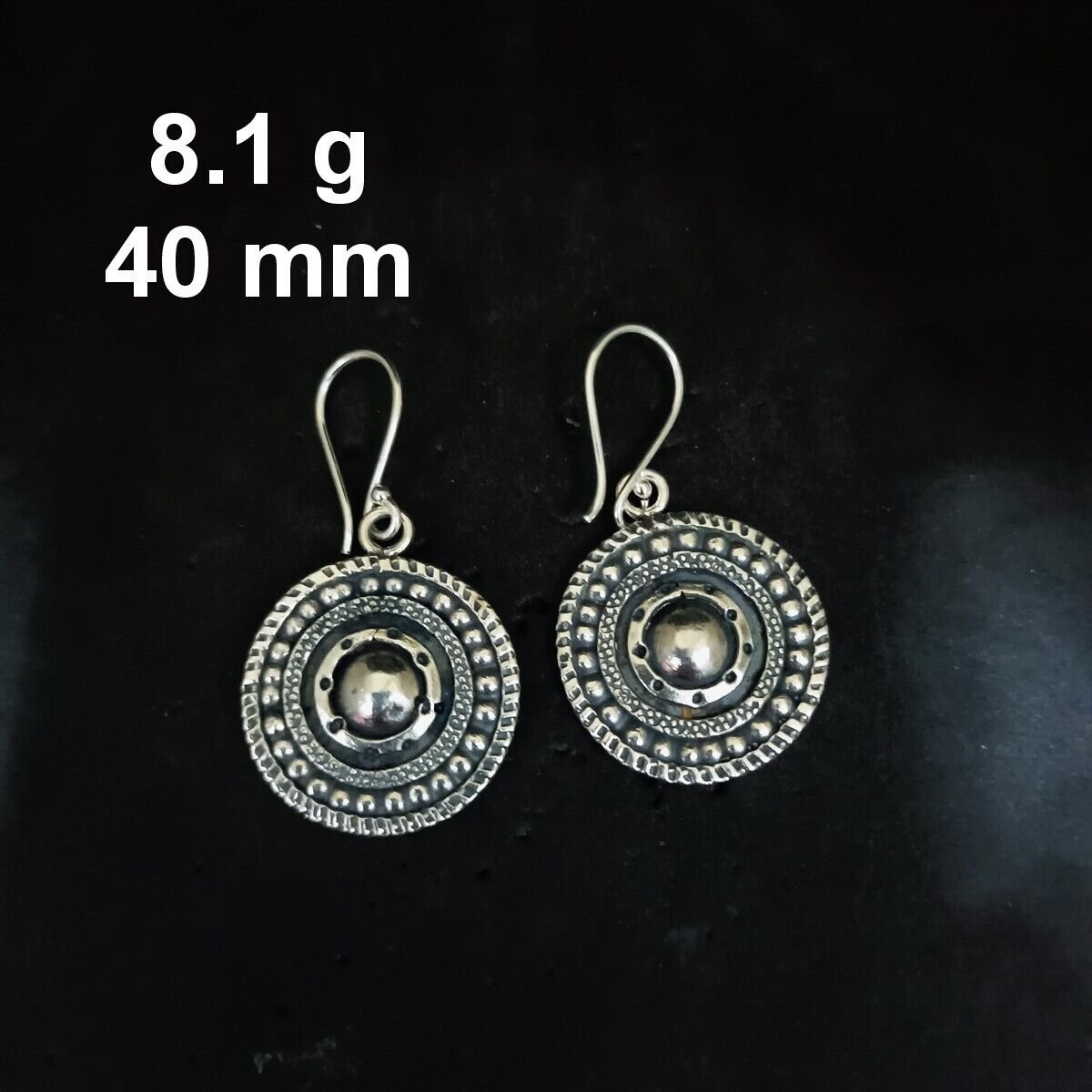 FINE SILVER EARRINGS CRAFT VINTAGE DANGLES 8g Heritage Treasures #RE254