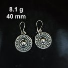 FINE SILVER EARRINGS CRAFT VINTAGE DANGLES 8g Heritage Treasures #RE254