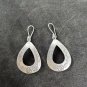 FINE SILVER EARRINGS CRAFT VINTAGE WOMEN DANGLES 6g DROP CARVED CHARMS #REE98