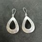 FINE SILVER EARRINGS CRAFT VINTAGE WOMEN DANGLES 6g DROP CARVED CHARMS #REE98