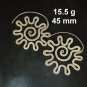 FINE SILVER EARRINGS CRAFT VINTAGE WOMEN DANGLES 15g Spiral Sunburst #RE124