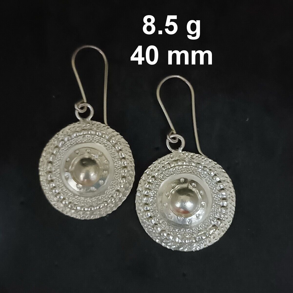 FINE SILVER EARRINGS CRAFT VINTAGE WOMEN DANGLES 8g Radiant Artistry #RE127