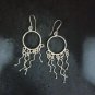 FINE SILVER EARRINGS CRAFT VINTAGE WOMEN DANGLES 5g Modern Classics #RE131