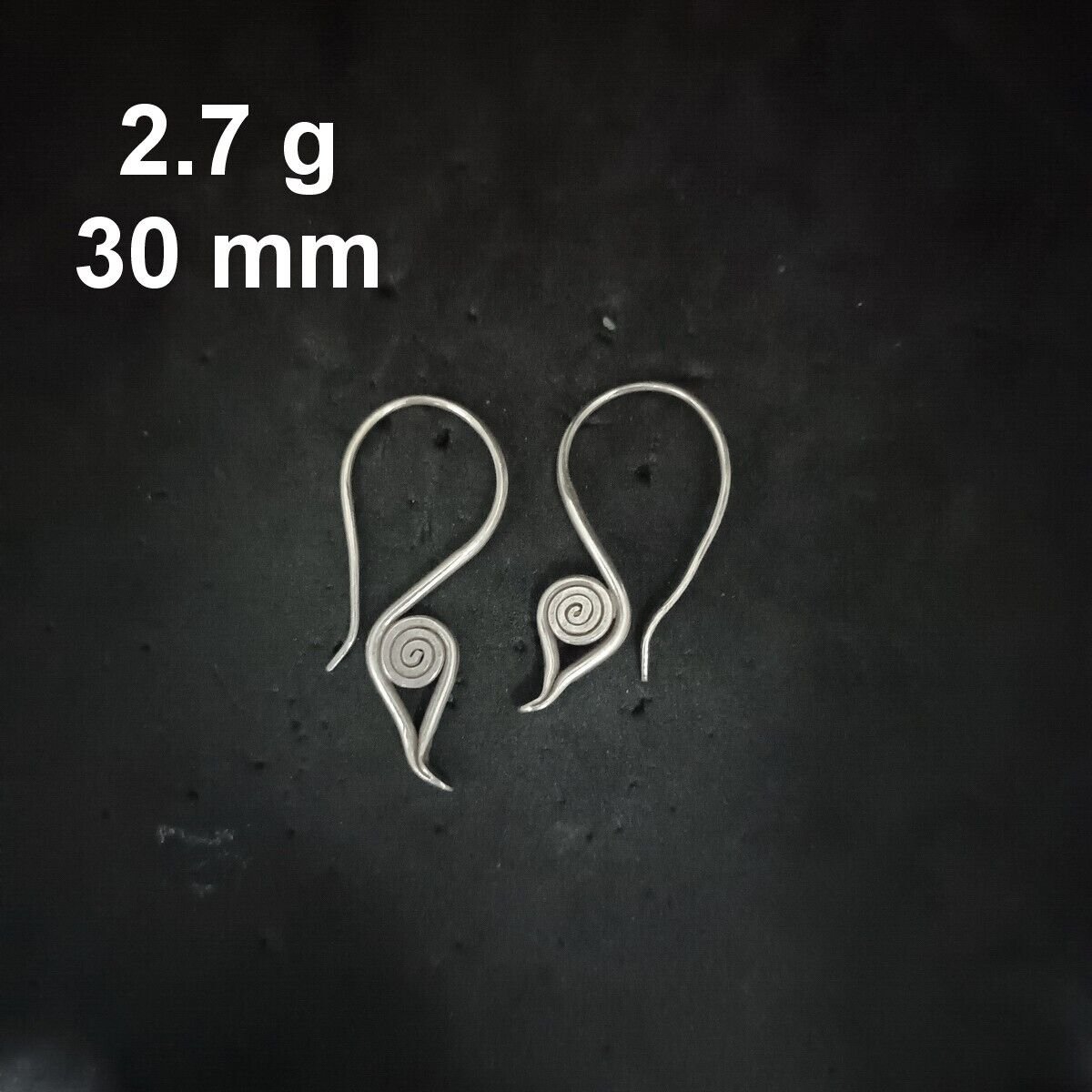 FINE SILVER EARRINGS CRAFT VINTAGE DANGLES 2g ETHNIC BOHO FILIGREE #RE175