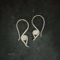 FINE SILVER EARRINGS CRAFT VINTAGE DANGLES 2g ETHNIC BOHO FILIGREE #RE175