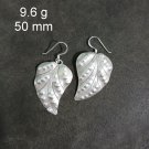 FINE SILVER EARRINGS CRAFT VINTAGE DANGLES 9g Classic Allure leaf #RE214