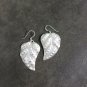 FINE SILVER EARRINGS CRAFT VINTAGE DANGLES 9g Classic Allure leaf #RE214