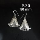 FINE SILVER EARRINGS CRAFT VINTAGE DANGLES 8g Artisanal Rustic Romance #RE276