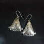 FINE SILVER EARRINGS CRAFT VINTAGE DANGLES 8g Artisanal Rustic Romance #RE276