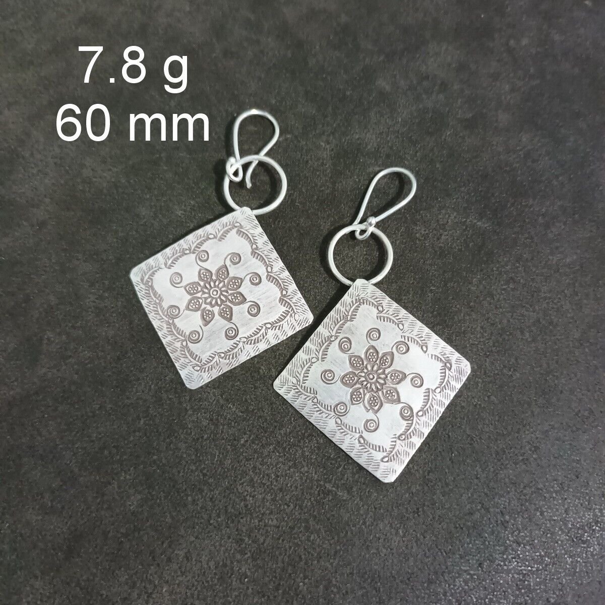FINE SILVER EARRINGS CRAFT VINTAGE DANGLES 7g Whispering Elegance #RE210