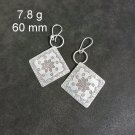 FINE SILVER EARRINGS CRAFT VINTAGE DANGLES 7g Whispering Elegance #RE210