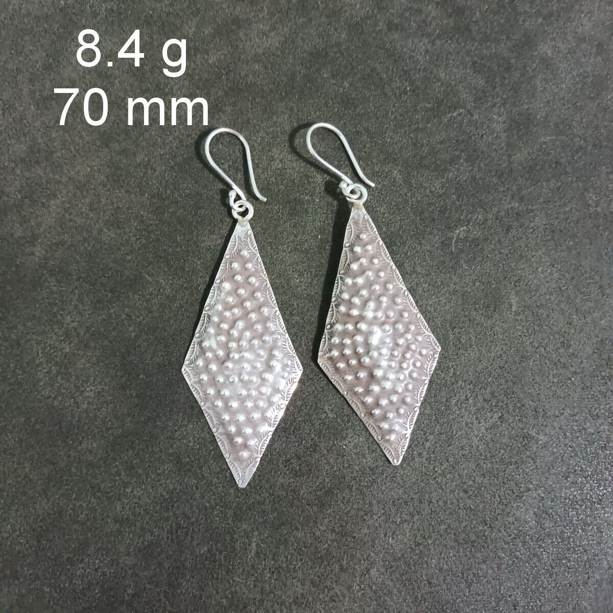 FINE SILVER EARRINGS CRAFT VINTAGE DANGLES 8g Wanderlust Wonders #RE232