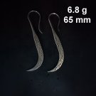 FINE SILVER EARRINGS CRAFT VINTAGE DANGLES 6g Boho Chic Geometric #RE166