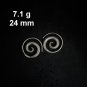 FINE SILVER EARRINGS CRAFT VINTAGE DANGLES 7g SPIRAL Engraved PATTERN #RE208