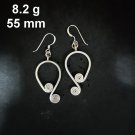 FINE SILVER EARRINGS CRAFT VINTAGE DANGLES 8g Rustic Harmony #RE284