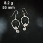 FINE SILVER EARRINGS CRAFT VINTAGE DANGLES 8g Rustic Harmony #RE284